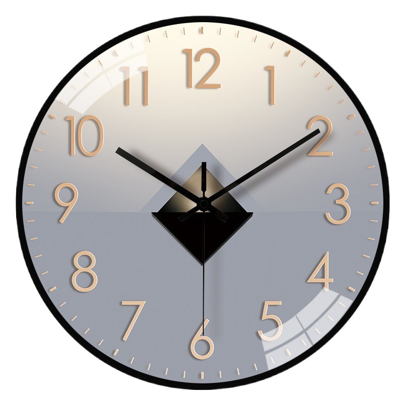 [8 pulgadas 20cm] moderno minimalista hogar luz y sombra Reloj de pared sala de estar moda creativa luz lujo Internet celebridad reloj