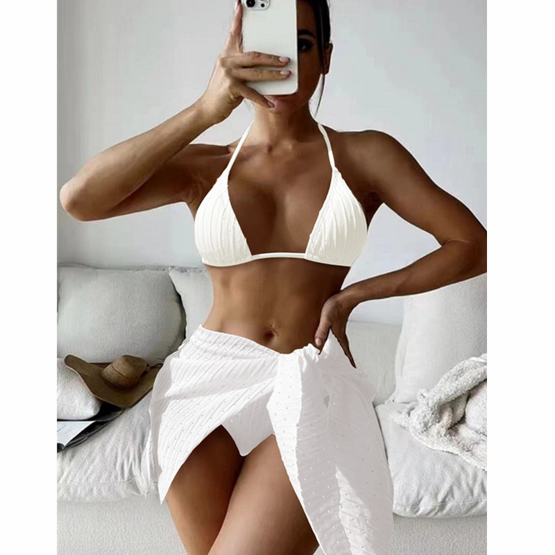 Mingyi nuevo traje de baño de las mujeres de tres piezas de Europa y América sexy bikini encaje sin espalda traje de baño de tela especial