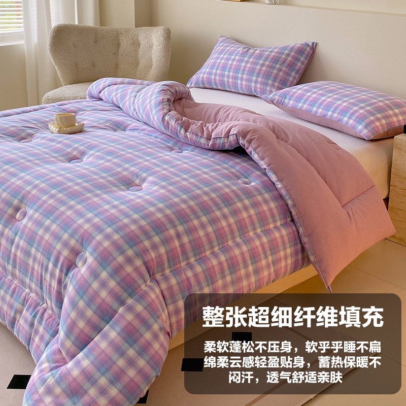 10A抗菌無印風冬用掛け布団春秋用掛け布団芯厚手冬用掛け布団保温厚手綿布団学生用掛け布団卸売