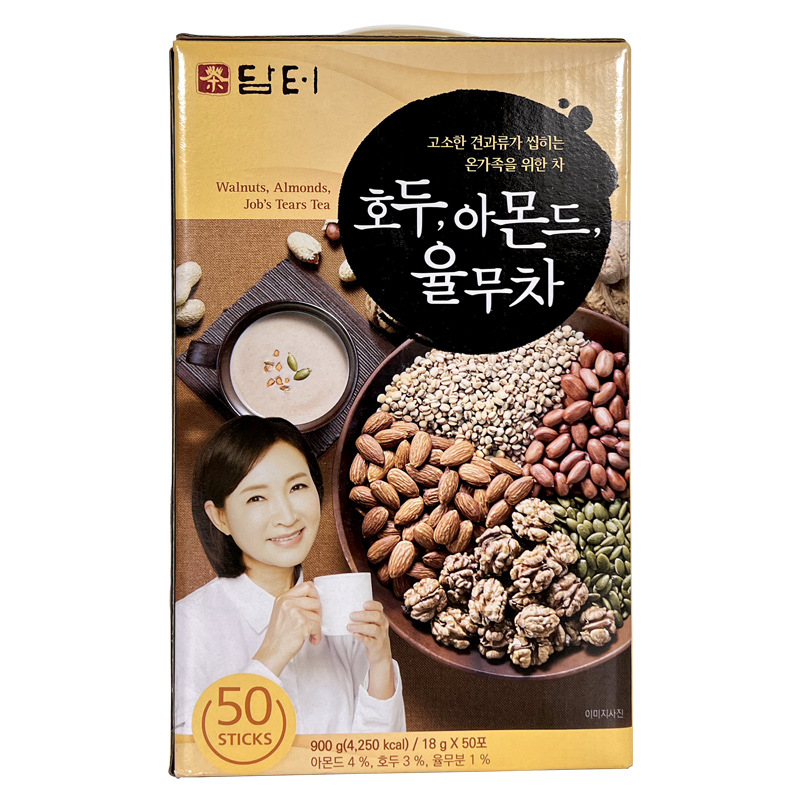 丹特坚果薏米茶韩国进口营养冲泡五谷粉50条家庭装即食早餐八宝茶
