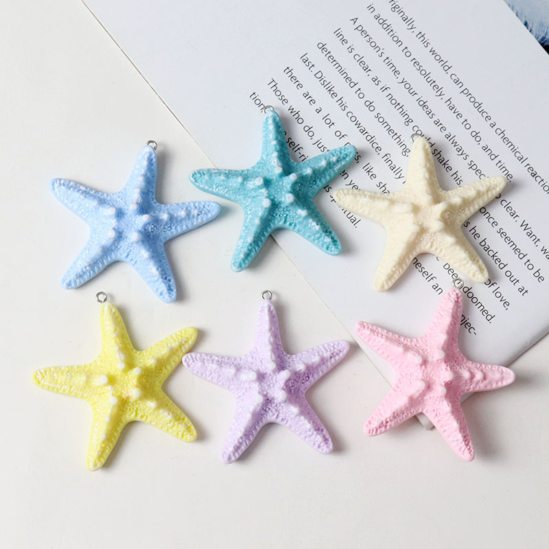 Resin large starfish ocean series earrings keychain mobile phone chain pendant diy jewelry accessories wholesale materials