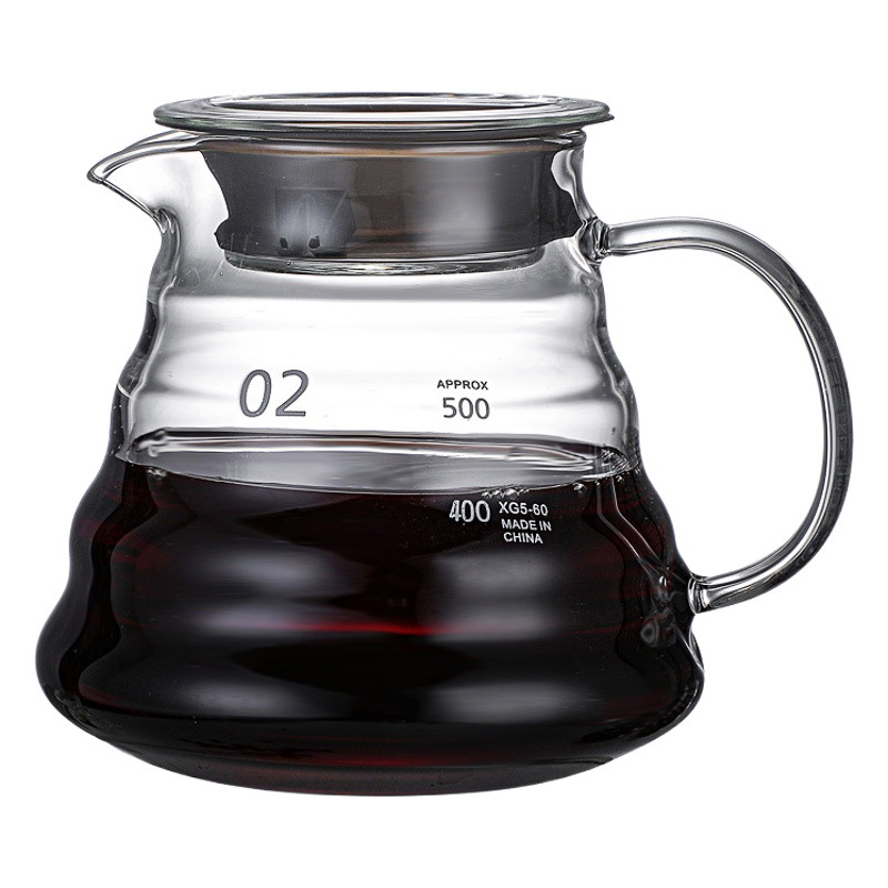 Cafetera de Vidrio Inteligente para el Hogar, Jarra para Compartir Café, Cafetera de Infusión en Frío, Juego de Preparación Manual, Cafetera Mocha, Cafetera Cloud