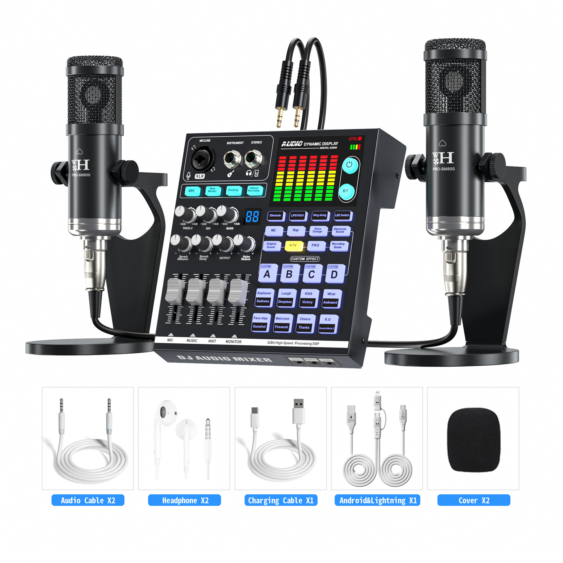 Shopee Southeast Asia Mixer Sound Card Live Streaming Complete Set for Podcast Professional Computer Live Streaming Karaoke Audio Production