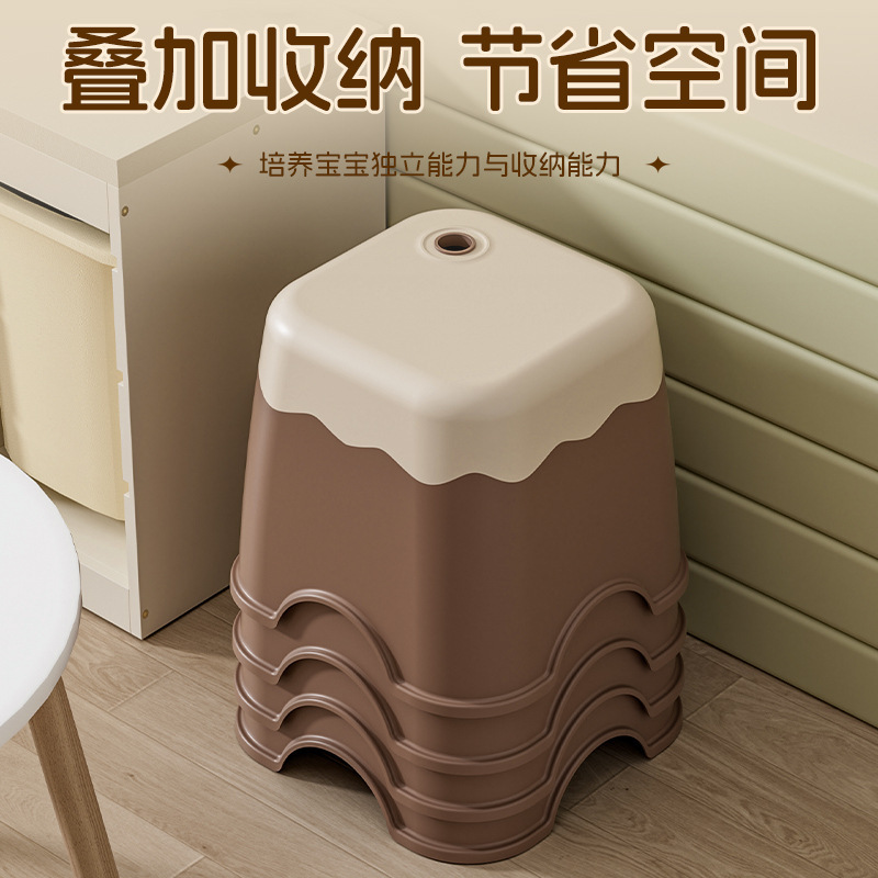 厚みのある子供用小さなスツール、家庭用低スツール、プラスチック製の靴交換用ベンチ、赤ちゃんのかわいくて丈夫で耐久性のある幼稚園の椅子|undefined
