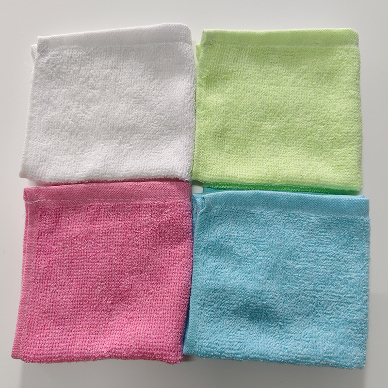 Wholesale 21 Plain Colored Square Towels, Universal Household Small Towels, Thickened for Home Use, Absorbent Cotton Square Towels for Washing Hands and Face, Cross-Border