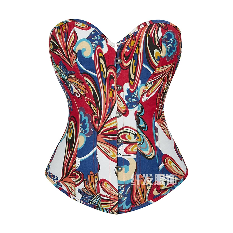 Джинсовый корсет в стиле ретро подкультуры, абстрактная油 живопись pattern butterfly, корсет palace, топ с костяком, женский