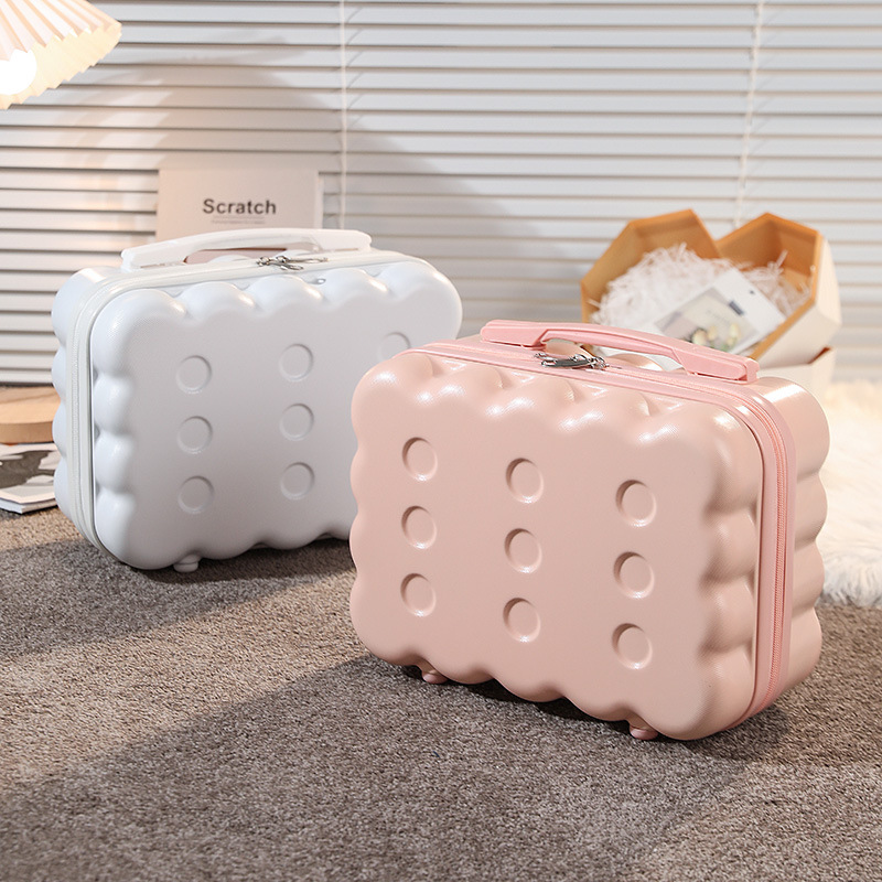 2024 nuevo estuche cosmético portátil de 14 pulgadas, equipaje pequeño, recuerdo femenino de dibujos animados, caja de almacenamiento, caja de regalo de embalaje al por mayor