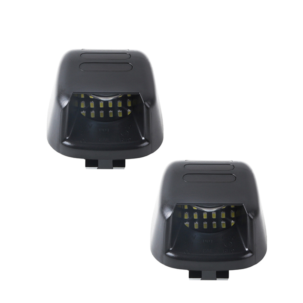 2Pcs Red White Light 18 Lamp Black Led License Plate Light for Nissan Navara D40 Titan 07-19 Years
