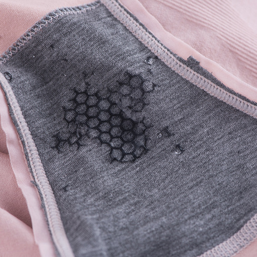 4 pieces of boxed silver box graphene antibacterial underwear mid-waist moisture-wicking seamless breathable traceless briefs for women