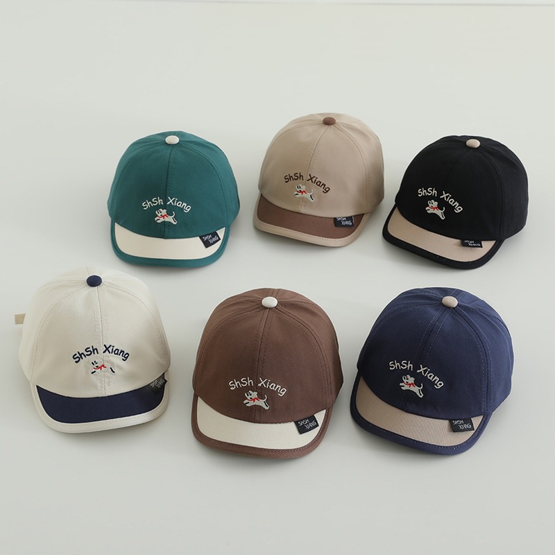 Sombreros para bebés primavera y otoño gorras de lengua de pato lindas de dibujos animados para bebés gorras corta gorras de béisbol para hombres y mujeres