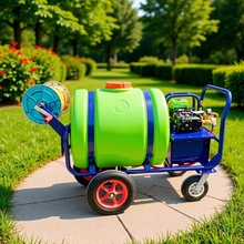 灭蚊虫四轮推车高压打药机遥控启动电动喷雾器汽油消毒机厂家供应