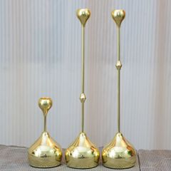 代发欧式电镀水滴烛台样板间客厅桌面餐厅工艺品家居软装摆件