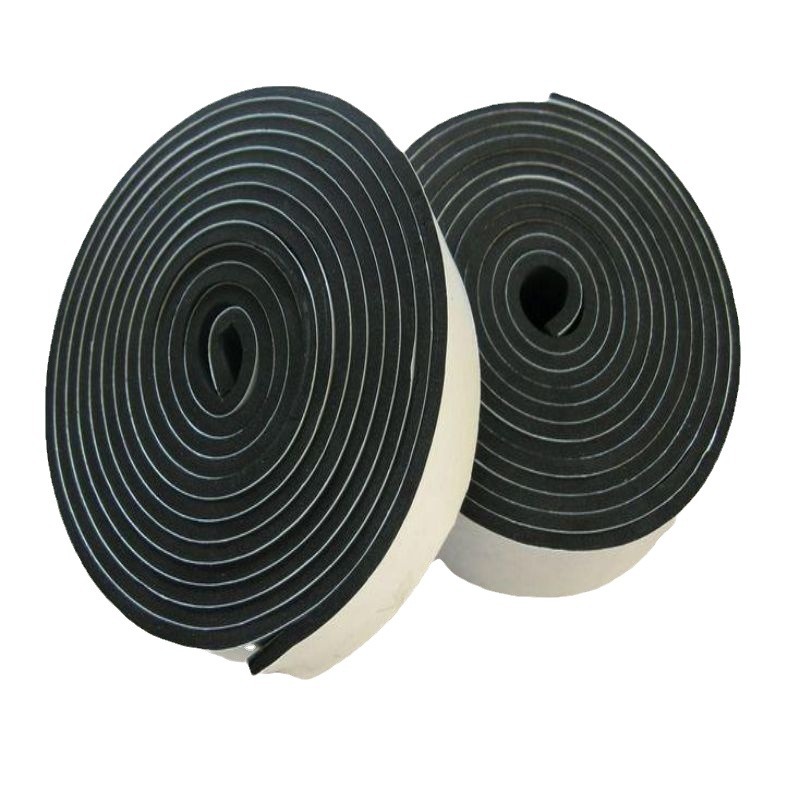 Fábrica en stock adhesivo fuerte cinta de espuma EVA cinta de esponja negra resistente a altas temperaturas tira de sellado insonorizada anticolisión