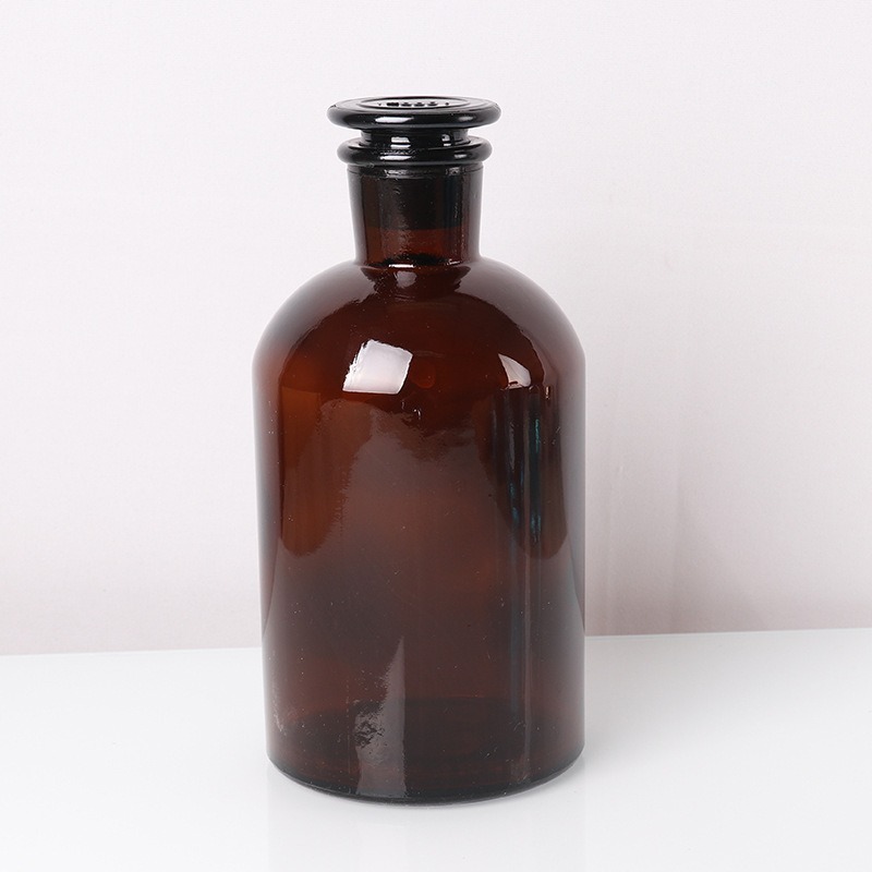 茶色の小口試薬瓶透明ガラス磨口瓶茶色の細口試薬瓶密封ヨウ素ボルトアルコール滴剤瓶|undefined