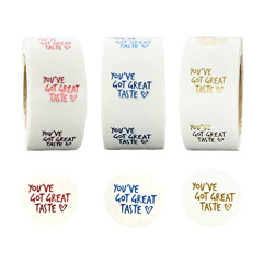 謝謝貼紙透明燙金紅藍色圓形1英寸感謝禮物包裝封口貼不乾膠標籤