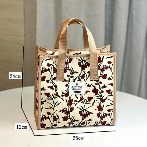 New Korean small fresh large-capacity aluminum foil paper insulation work hand carry snack lunch box bag mommy bag toiletry bag