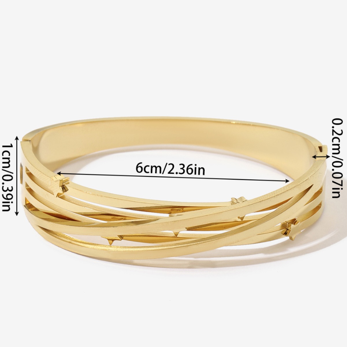 Bracelet en acier inoxydable à vendre, design de niche, bracelet double couche en croix pour fille, bracelet étoile à cinq branches_voghion.com