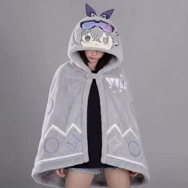 Honkai: Star Rail Silver Wolf themed air conditioning blanket, multifunctional blanket, nap blanket, shawl, anime-themed cape blanket