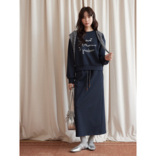 【舒适主义披肩套装】歌铭秋季韩系字母卫衣女+半身裙两件套N590C