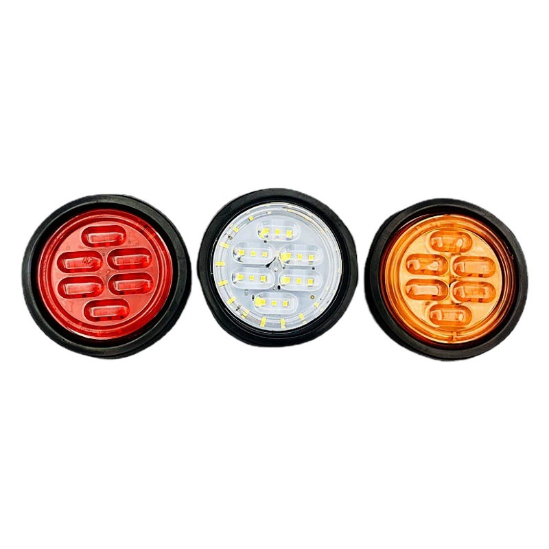 CIMC полуприцеп задний фонарь в сборе супер яркий водонепроницаемый 24V большой грузовой автомобиль светодиодный Круглый Универсальный в наличии