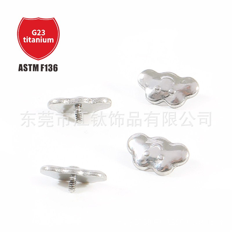 Pointed titanium steel lip stud product view