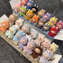 现货labubu4.0心底密码系列mini拉布布搪胶挂件盲盒