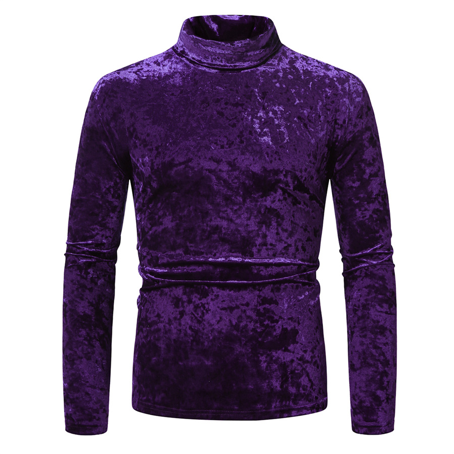 boy Cross-Border Foreign Trade Independent Station Autumn Winter New Velvet Turtleneck Base Shirt Men's European_voghion.com