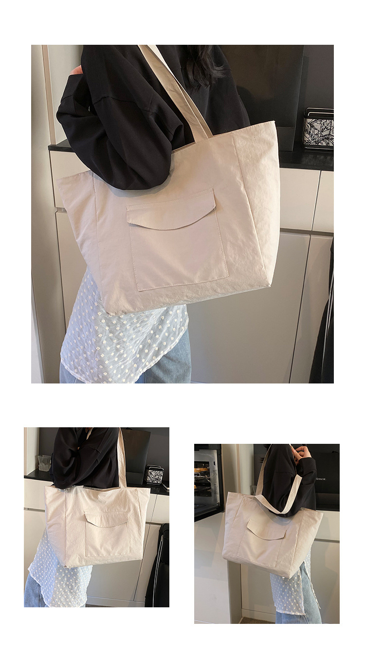 Cross-border laid-back style nylon bag for women 2025 new casual large-capacity shopping handbag, simple and lightweight single-shoulder bag Application Scenario