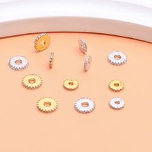 S925������Ƕ�ʯֱ��Բ�γ��ָ�ƬDIY��������ѩ����Ƭ�������