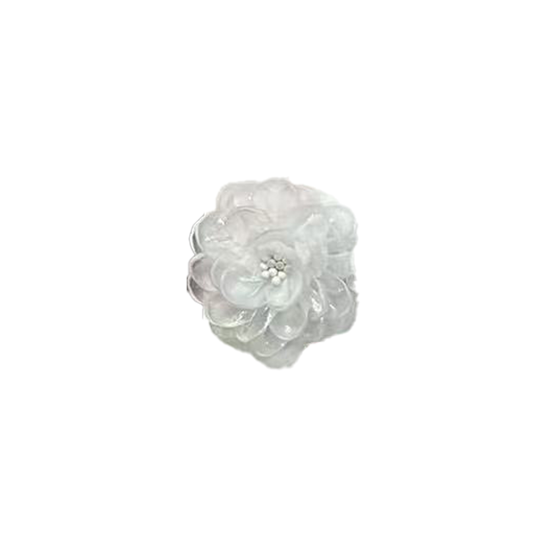 5 flores de tela de perla hermosa moda estereoscópica en blanco y negro accesorios de la habitación de tela pegada ropa bolsa accesorios para el cabello image 22