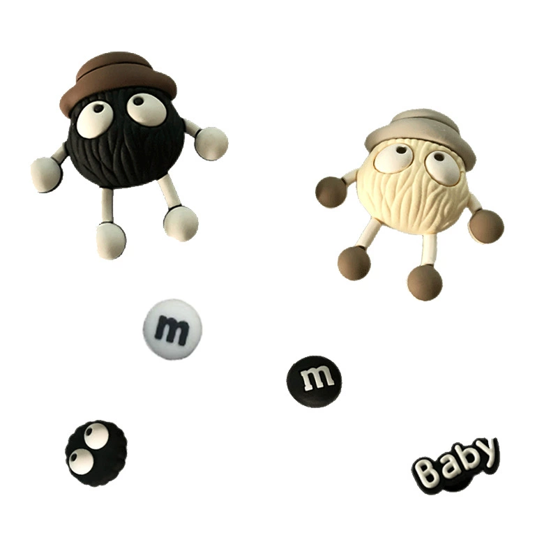 Черно-белый трехмерный брикет пещера обувь декоративная обувь цветы DIY пещера обувь декоративная обувь аксессуары ПВХ мягкий клей