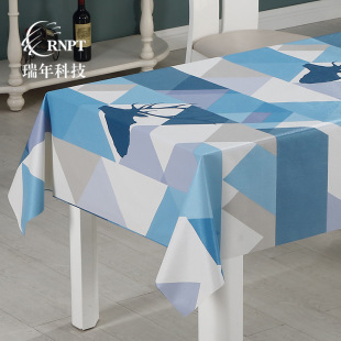 RNPT Ruining【Factory Hot Selling 】Diamond Printed Tablecloth Living Room Coffee Table Tablecloth PVC Waterproof and Oil-proof Tablecloth