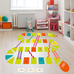 zsz1124卡通蛇英文互動遊戲地貼兒童房幼兒園走廊裝飾牆貼畫pvc