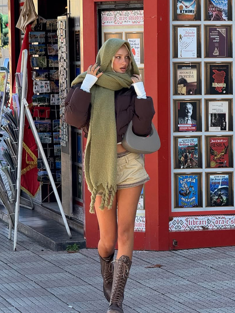 Temperamento de moda, cuello vertical, manga larga, chaqueta de algodón corta, chaqueta de algodón, invierno 2025 nuevo estilo europeo y americano transfronterizo image 3