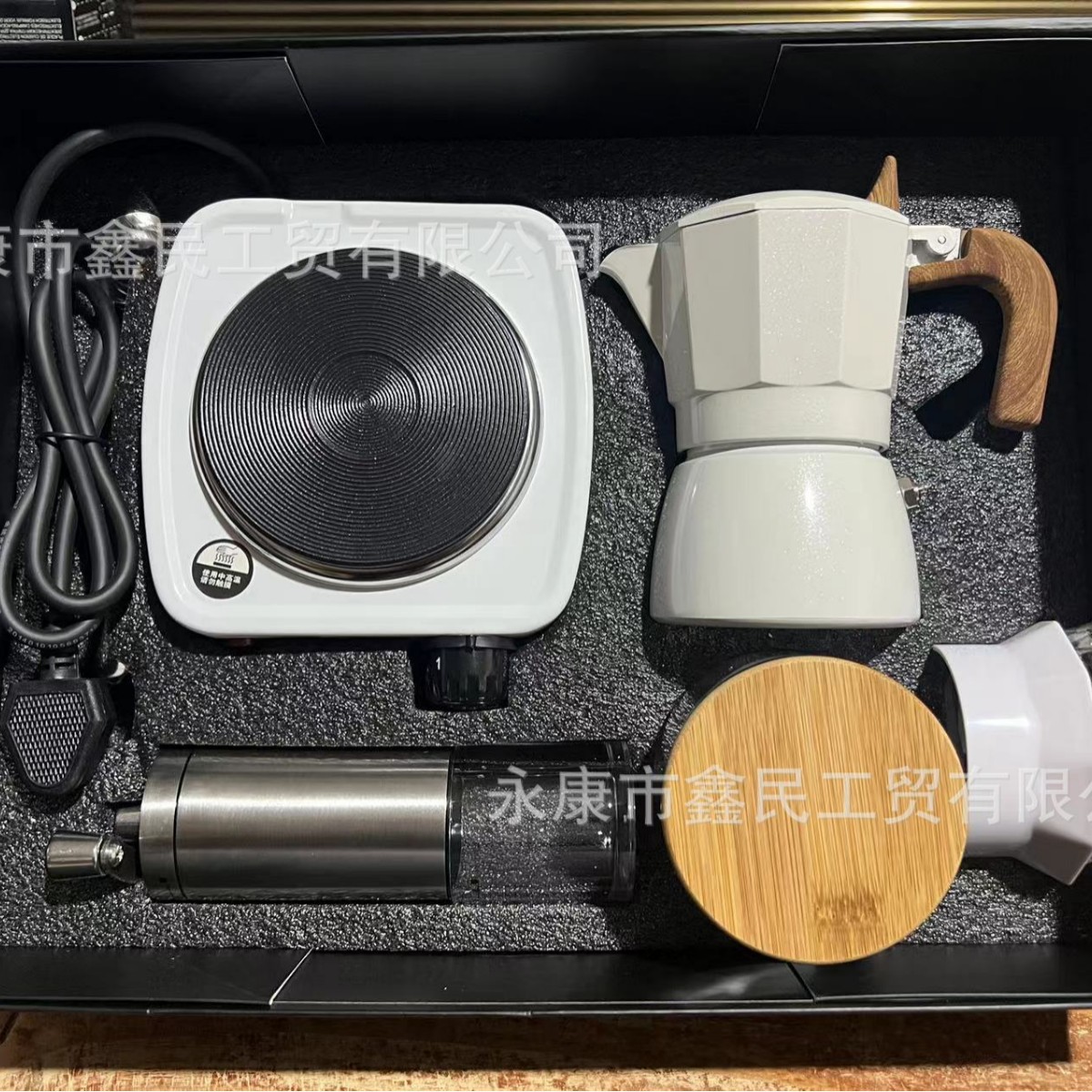 Máquina de café de molino de mano Set de café portátil espresso italiano cafetera de café de mano molino de frijoles regalo regalo