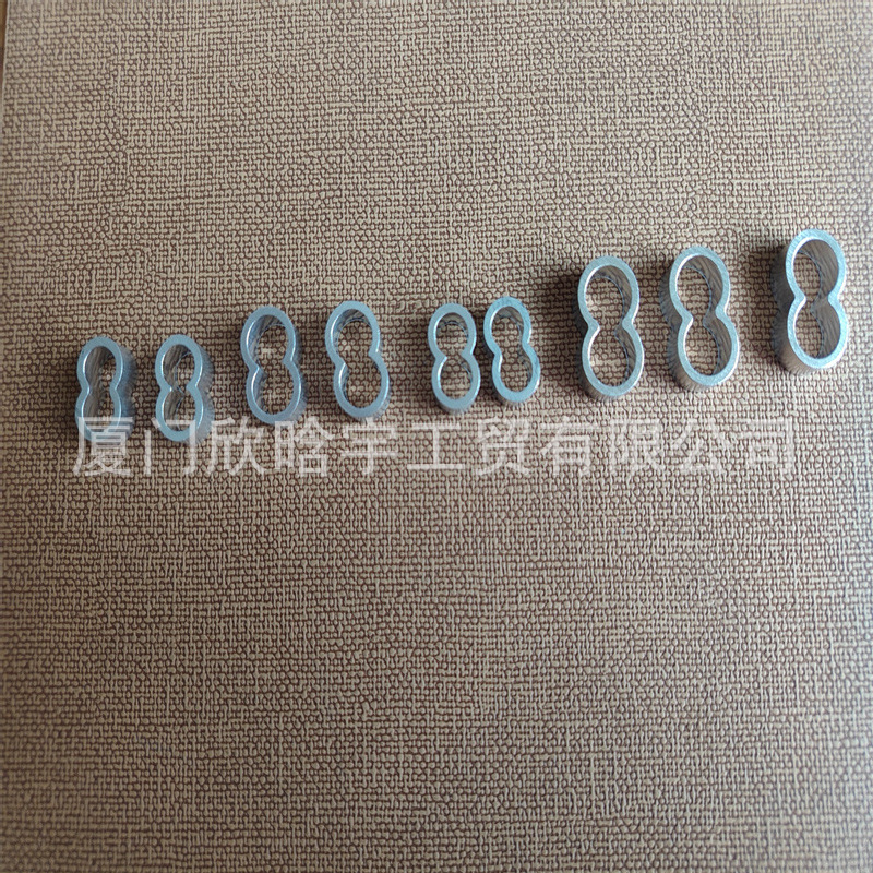八字铝套铝扣钢丝绳冲压铝套索具压扣环8字型双孔铝卡铝扎头厂家