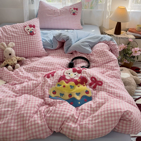 Cake cat red [super soft washed cotton/soft, skin-friendly and non-pilling]