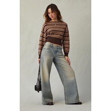 H 21096 Retro Slim Crease Jeans ����ţ�п� ����ѷŷ���羳