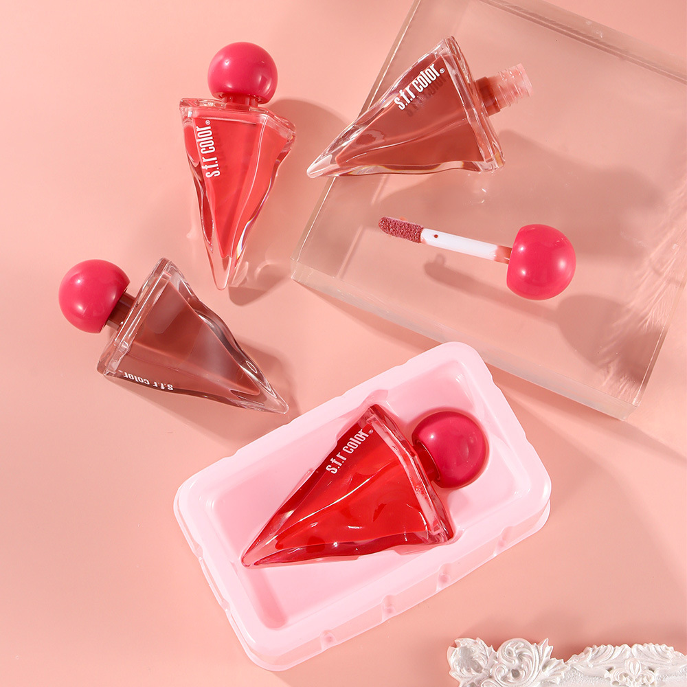 Explosiones de hielo puro cónico humectante fácil de colorear esmalte labial espejo esmalte labial barato estudiantes blanquear al por mayor
