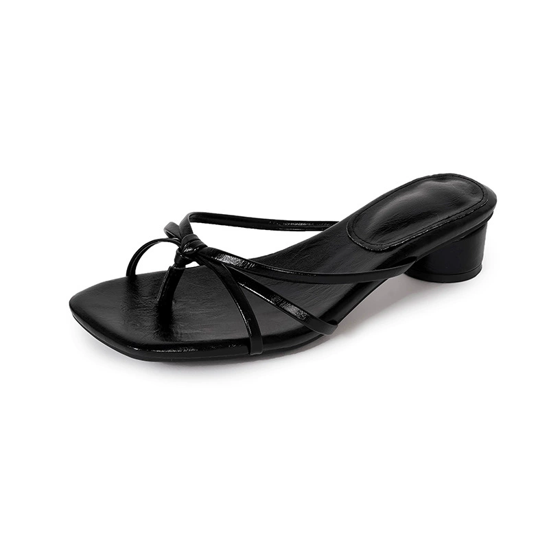 Universal slippers, footwear, flip flops, thin strap, plus size, Korean style