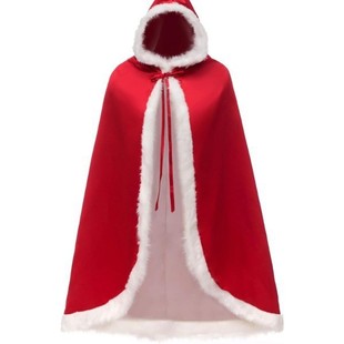 European and American Retro Style Christmas Cloak Bride's Outer Cape Hooded Warm Coat Photo Photography Props