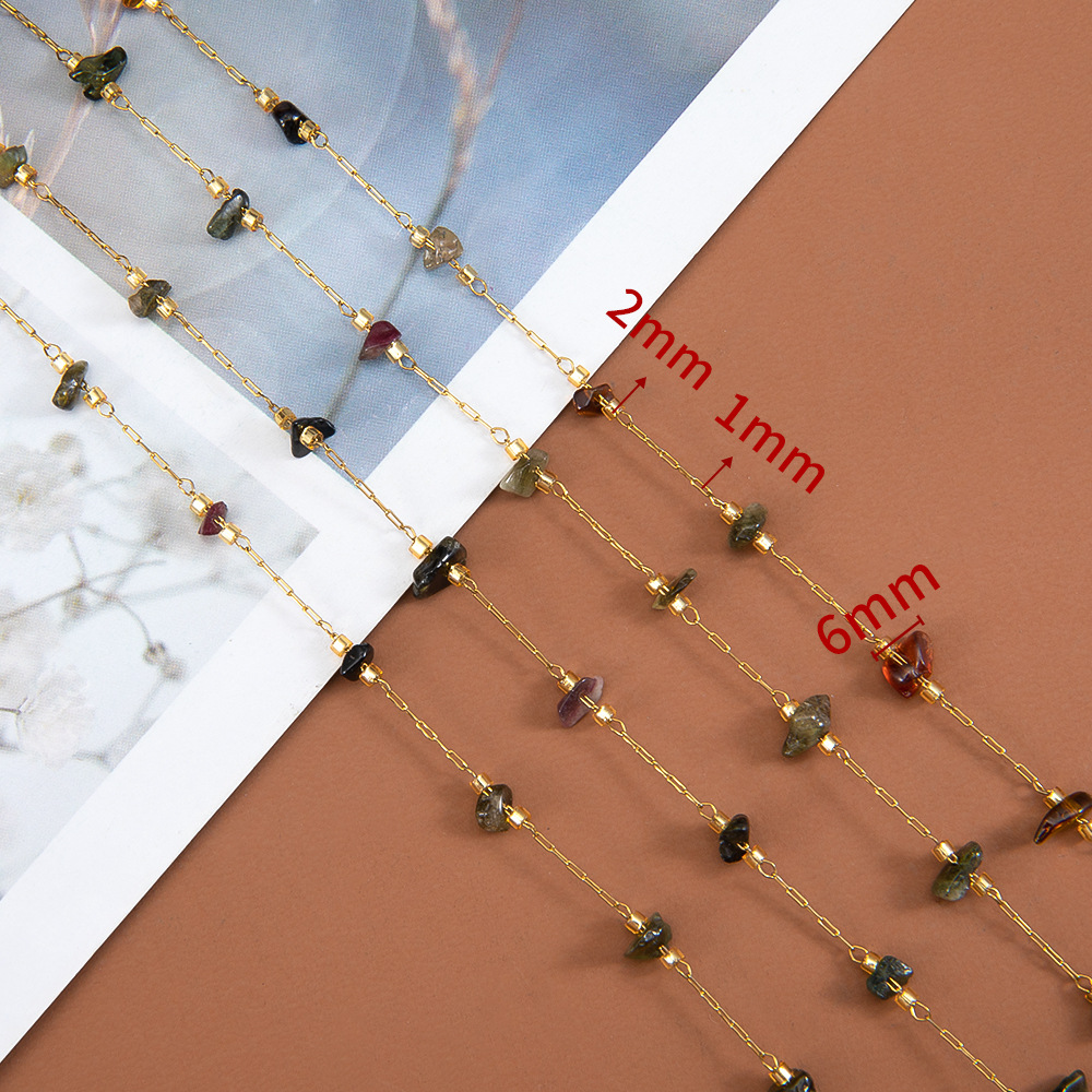 304 Stainless Steel Material Colorful, Color Block Pattern Simple Style, Classic Style Style Beaded, Tassel, Plating, Chain Craft 1 Set Colorful Color Block DIY Jewelry Accessories Bracelets Sweater Chain 304 Stainless Steel Titanium Steel Beaded Tassel Natural Stone Simple Style Classic Style DIY Jewelry Accessories Bracelets Sweater Chain