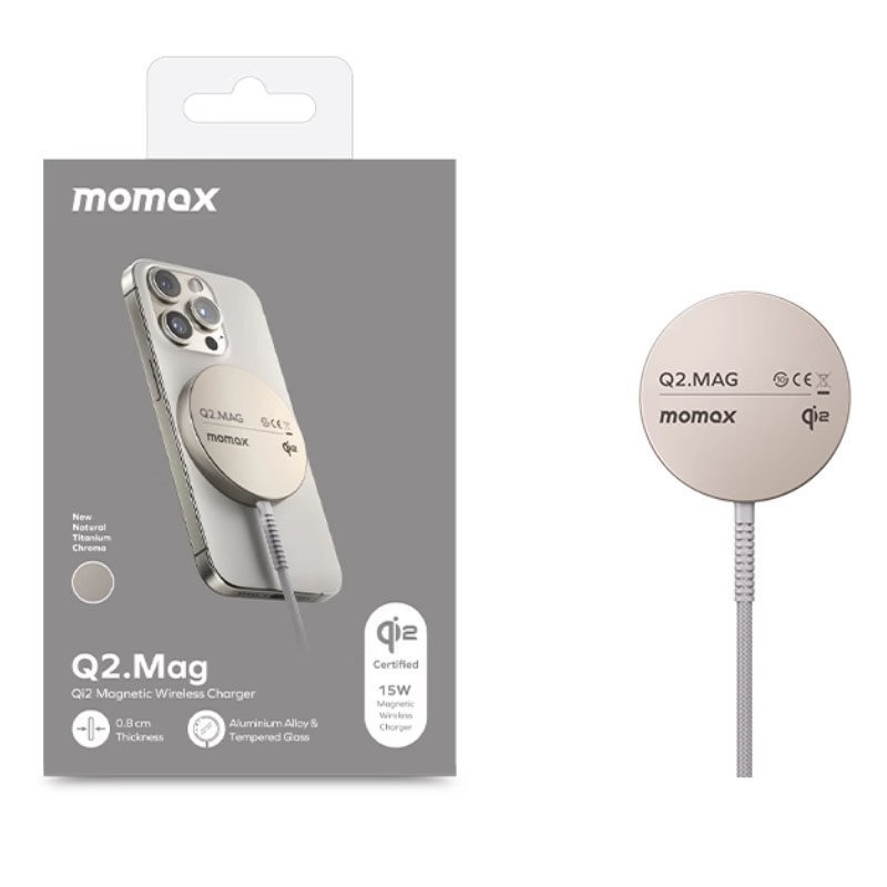MOMAX Qi2 Protocol Wireless Charger Magnetic Compatible With IPhone 17 Pro Max Android 15W_voghion.com