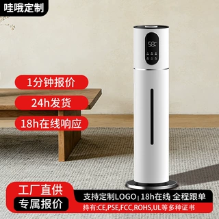 跨境爆款家用卧室客厅大喷雾大容量超声波增湿定时静音加湿器
