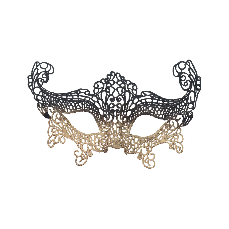Nueva máscara de mascarada transfronteriza, máscara, fiesta de Halloween, espectáculo de carnaval, accesorios de peinado de encaje, máscara para los ojos