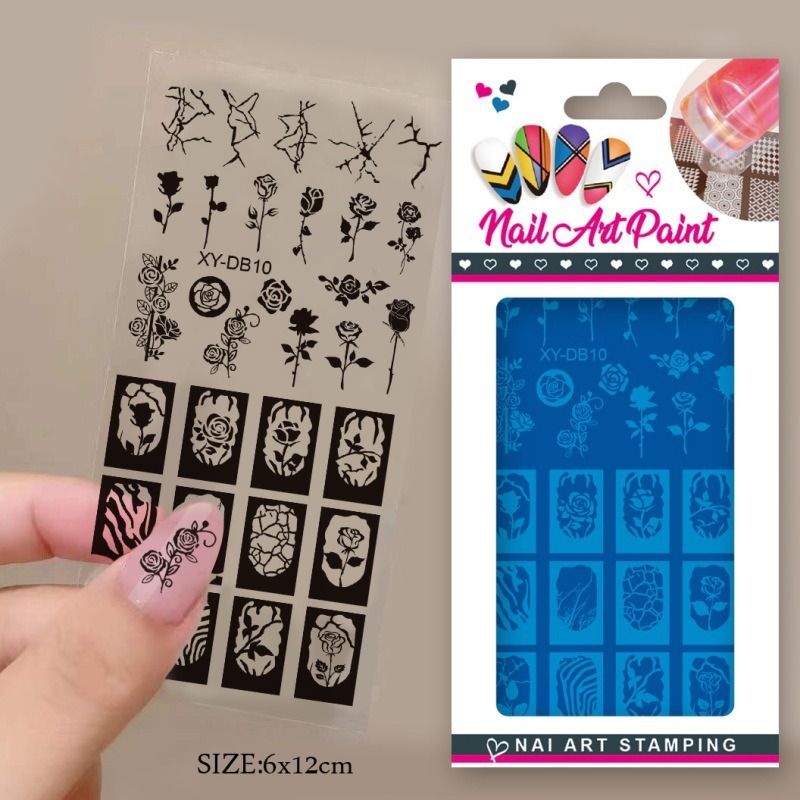 鋼板マニキュアプレート DIY ペイントマニキュア印刷転写テンプレート複雑な印刷鋼板マルチスタイルマニキュアツール|undefined