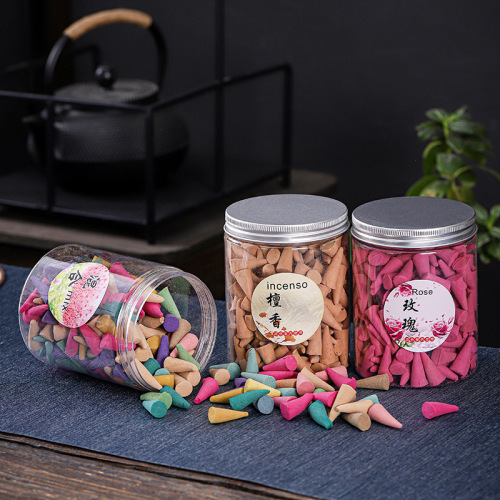 Large 200-Piece Bottle of Tower Incense & Cone Incense: Sandalwood, Agarwood, Home & Indoor Aroma Beads—Direct Supply of Mugwort and Rose Scented Incense