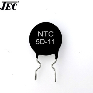 Power type NTC thermistor 5D-11 P = 7.5MM inner curved foot black