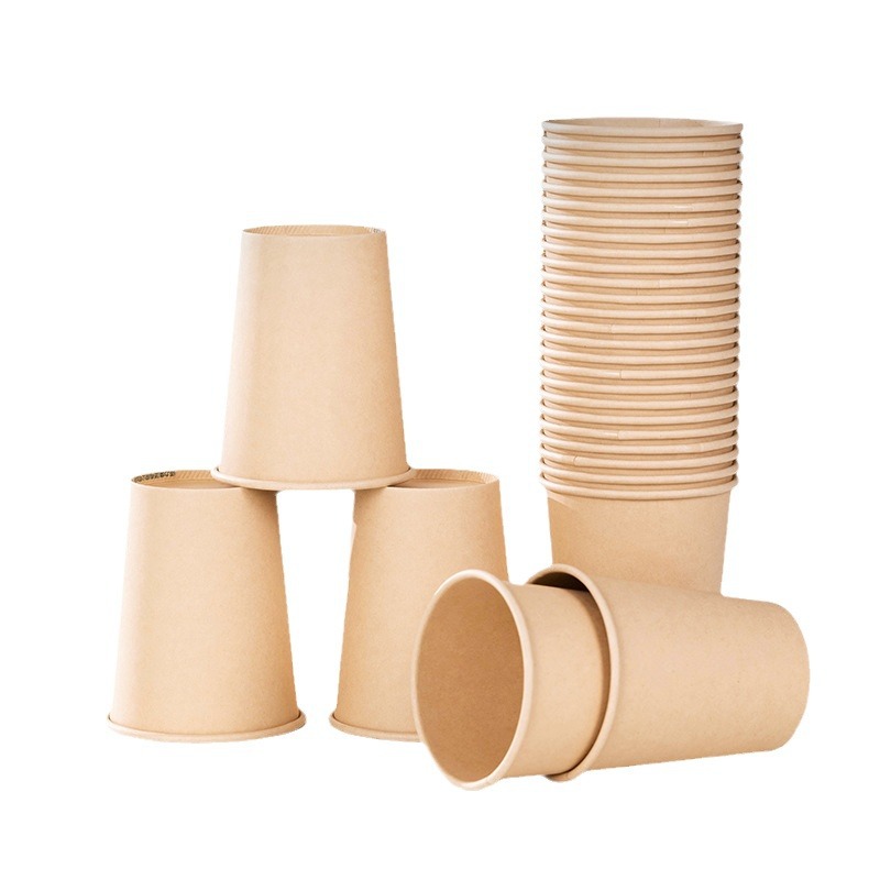 Taza desechable Deli Taza de papel gruesa 100 tazas de agua potable de oficina doméstica Taza de café de año nuevo Taza de té