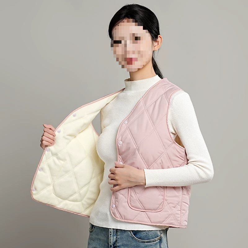 Новый женский бархатный ватный жилет для пожилых людей